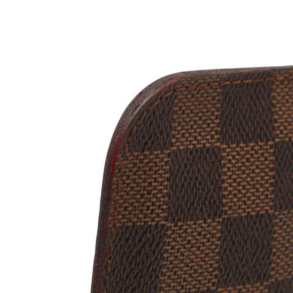 LOUIS VUITTON Brown Damier Leather Neverfull MM Pouch - Picture 5 of 10